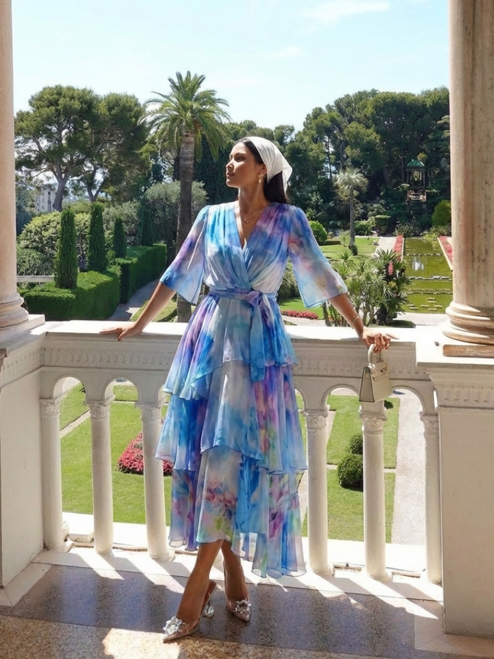 Margot Biarritz - Robe maxi à décolleté Calista