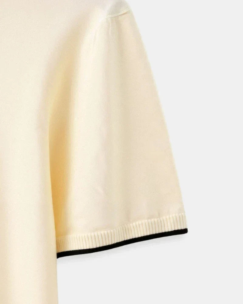 Margot Biarritz - Polo sur mesure en piqué avec détails contrastants