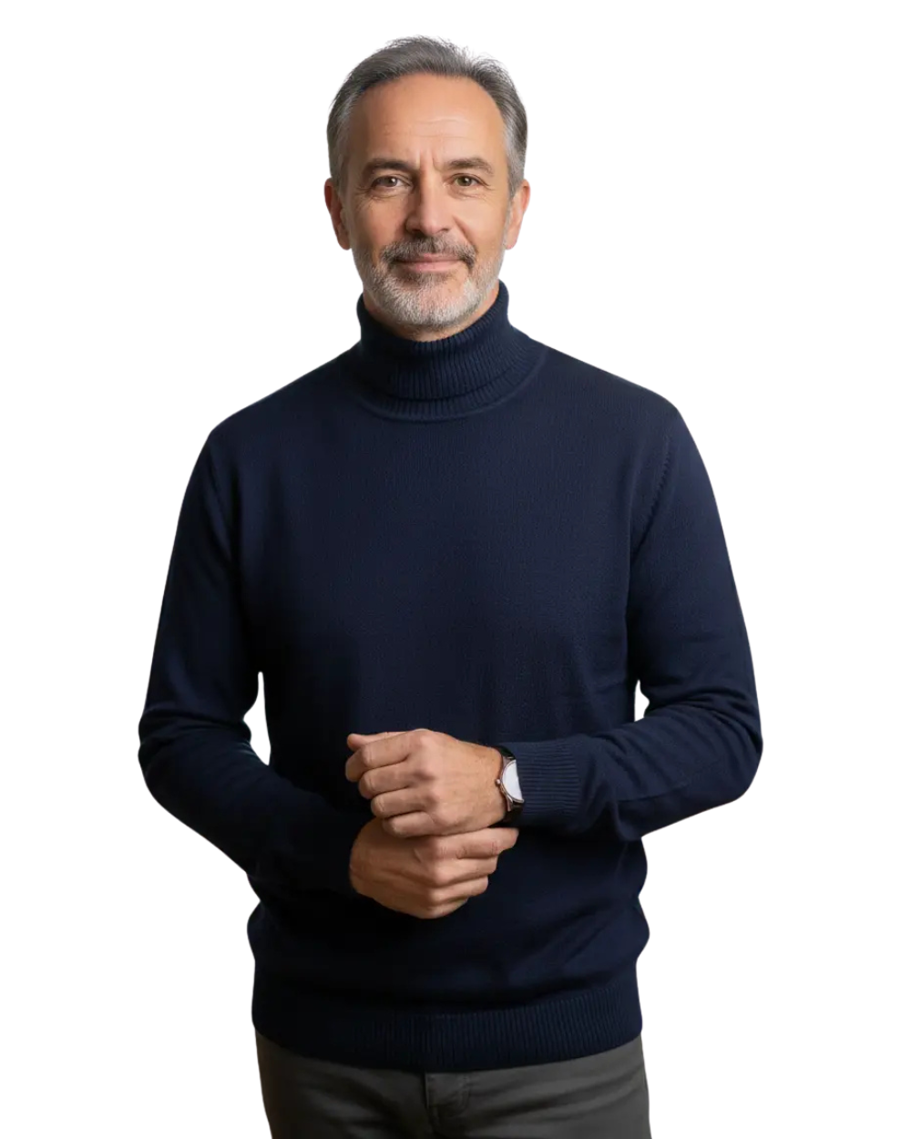 Margot Biarritz - Pull en maille à col roulé pour homme