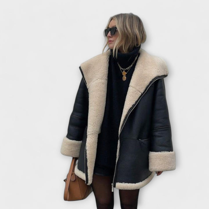 Margot Biarritz - Veste en cuir avec doublure confortable