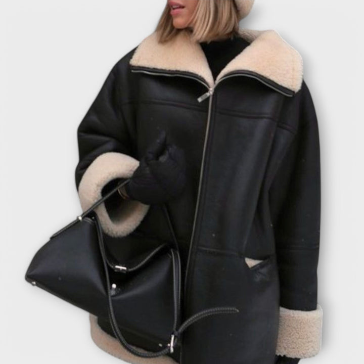 Margot Biarritz - Veste en cuir avec doublure confortable