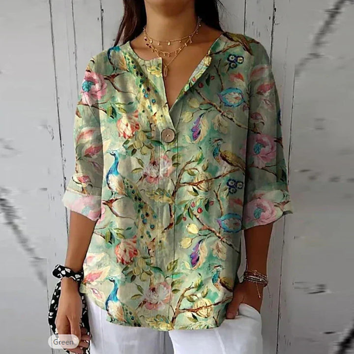 Margot Biarritz - Blouse Fleurie Élégante Marie
