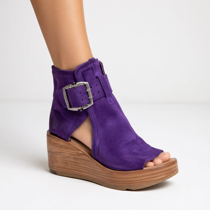 Margot Biarritz - Bottines compensées ouvertes Lila