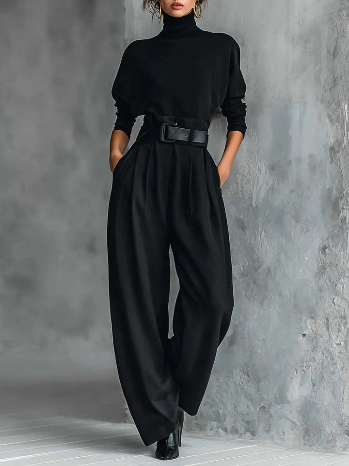 Margot Biarritz - Ensemble Col Roulé et Pantalon Droit Cyrielle