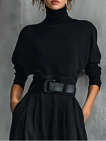 Margot Biarritz - Ensemble Col Roulé et Pantalon Droit Cyrielle