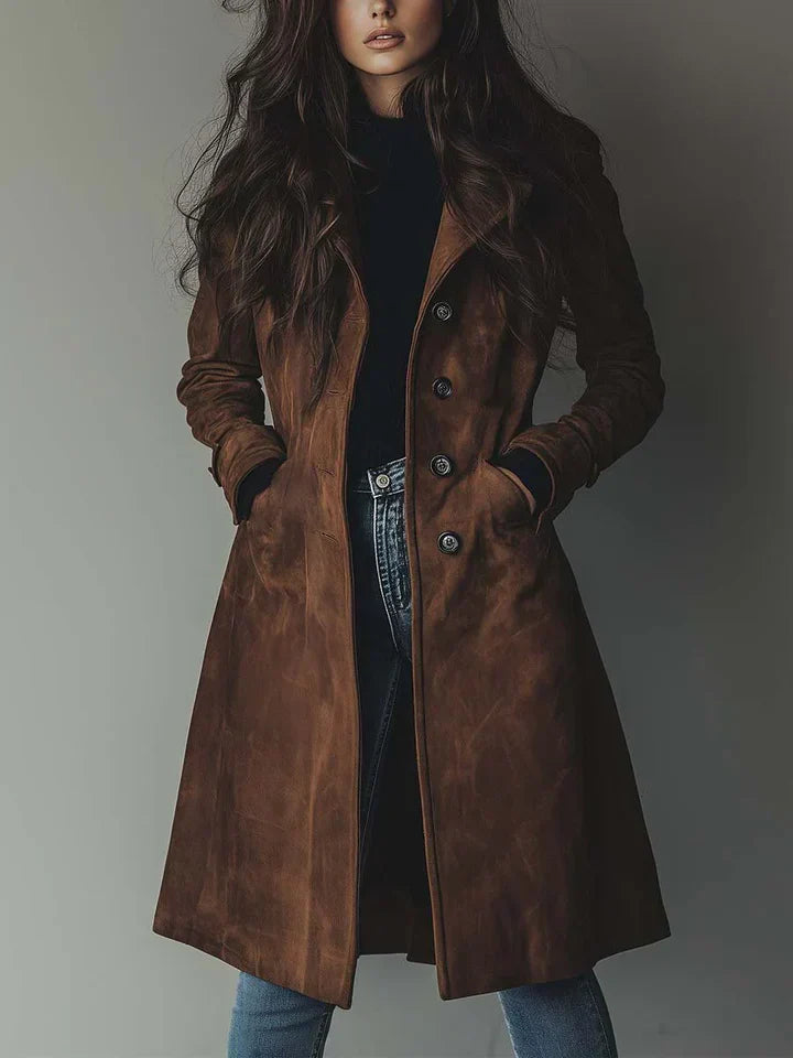 Margot Biarritz - Manteau élégant en suédine