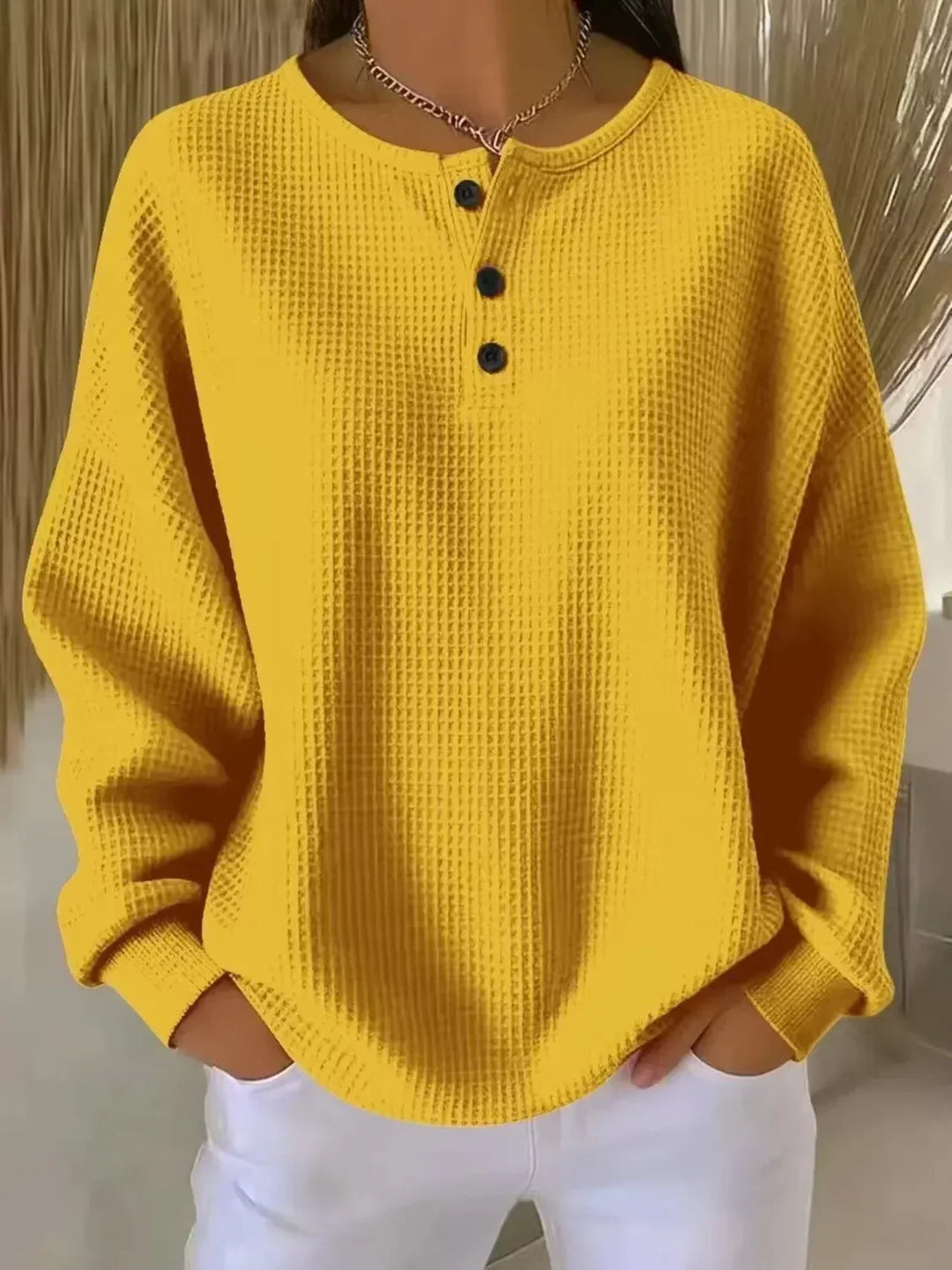 Margot Biarritz - Pull en texture gaufrée avec col élégant
