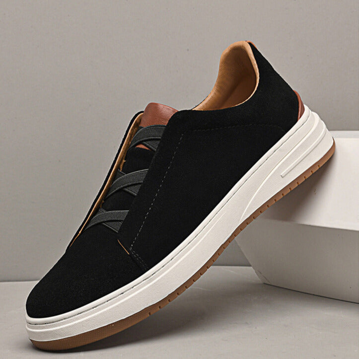Margot Biarritz - Chaussures sans lacets en daim pour homme