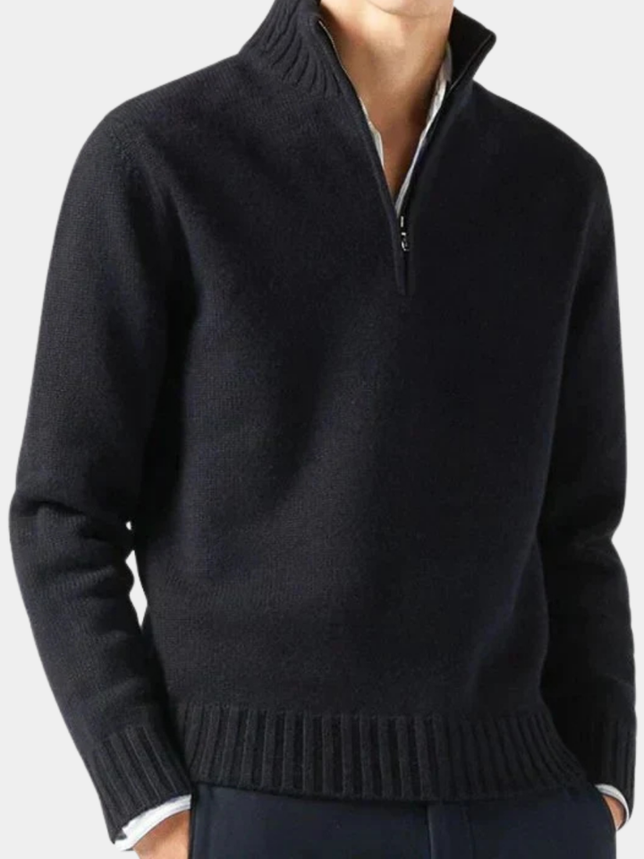 Margot Biarritz - Pull en laine à zip pour homme