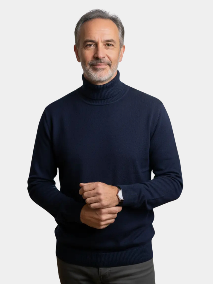 Margot Biarritz - Pull en maille à col roulé pour homme