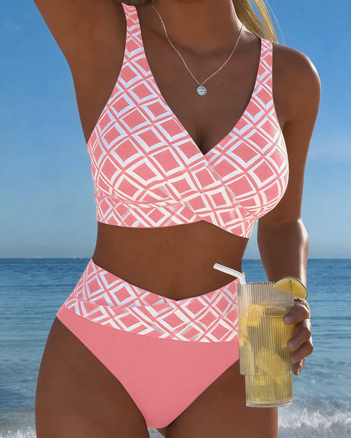 Margot Biarritz - Bikini Imprimé Taille Haute