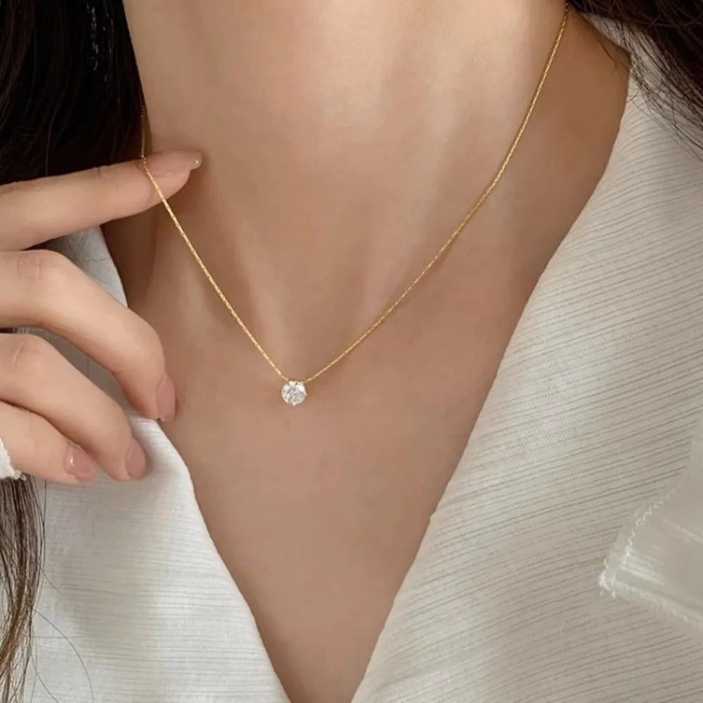 Margot Biarritz - Collier en pierres de moissanite