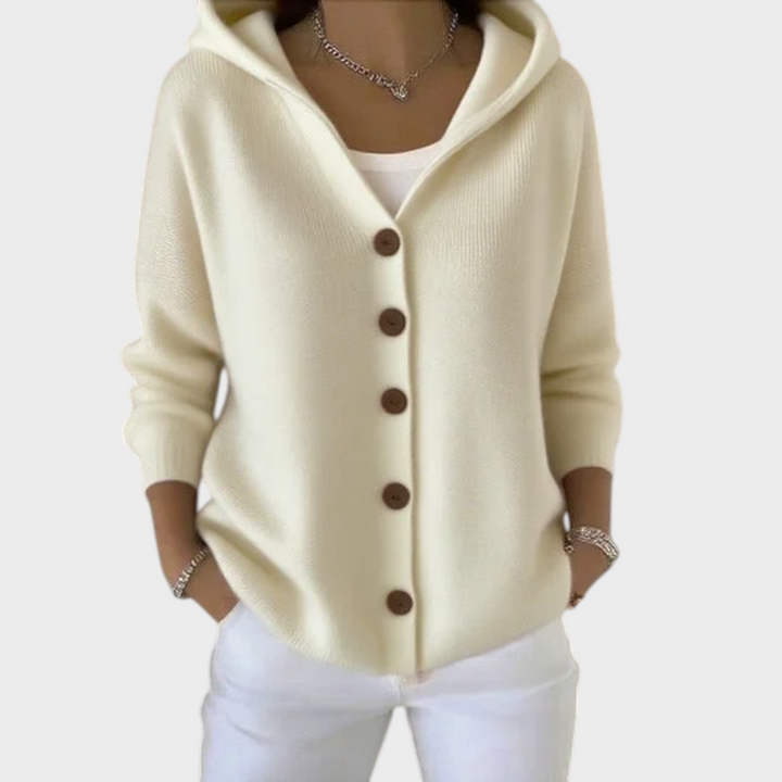 Margot Biarritz - Veste en tricot avec capuche