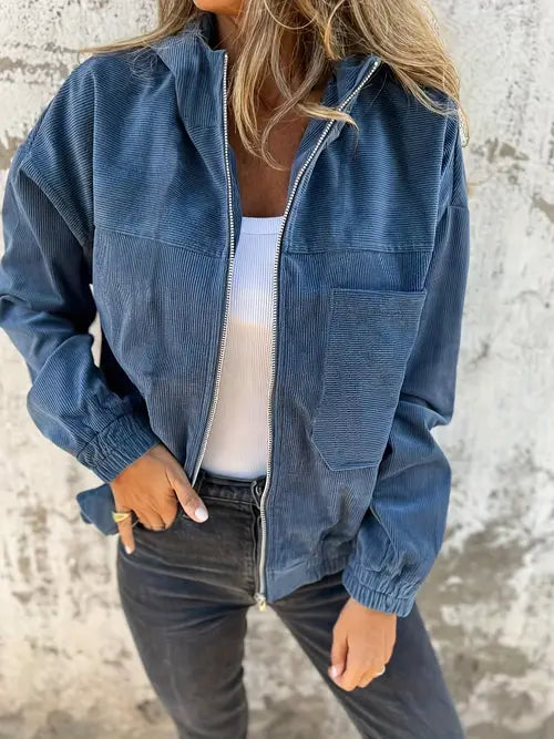 Margot Biarritz - Veste décontractée en velours côtelé pour femme