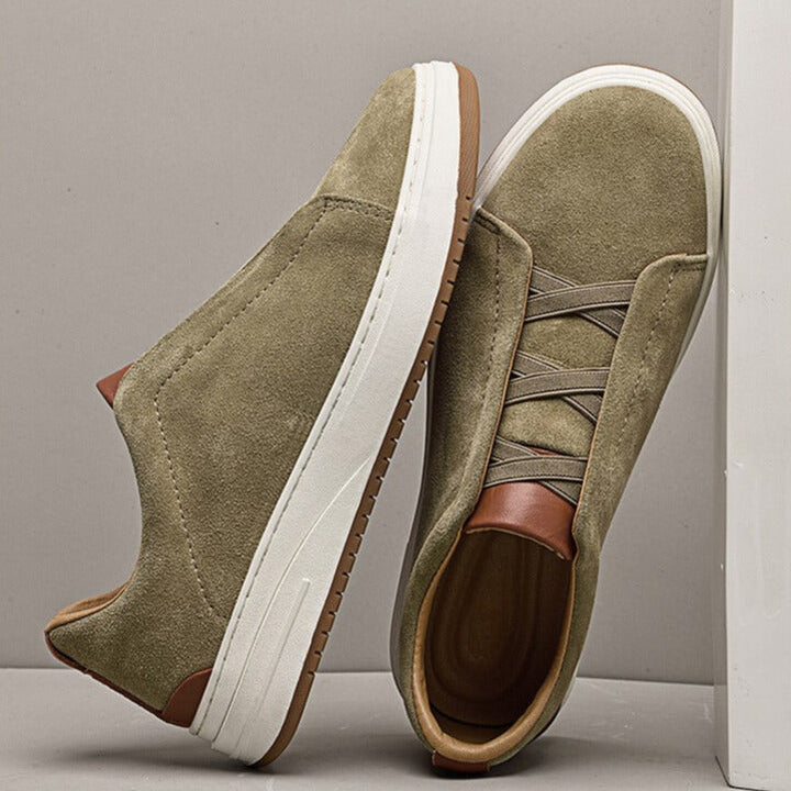 Margot Biarritz - Chaussures slip-on en daim pour homme