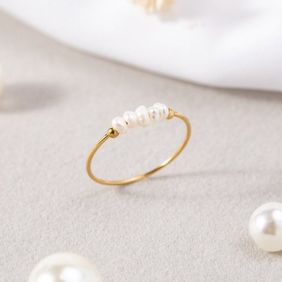 Margot Biarritz - Bague classique avec perle d'eau douce