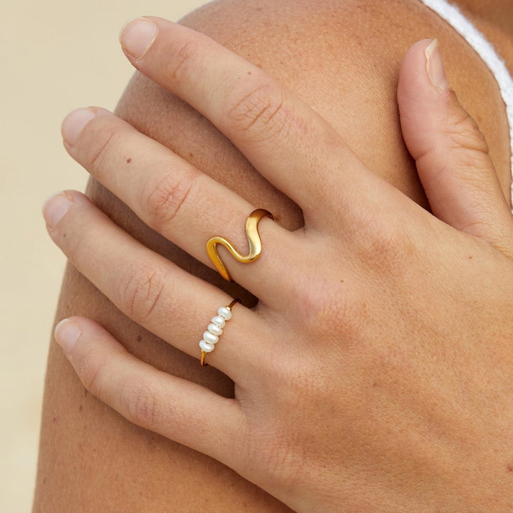 Margot Biarritz - Bague classique avec perle d'eau douce