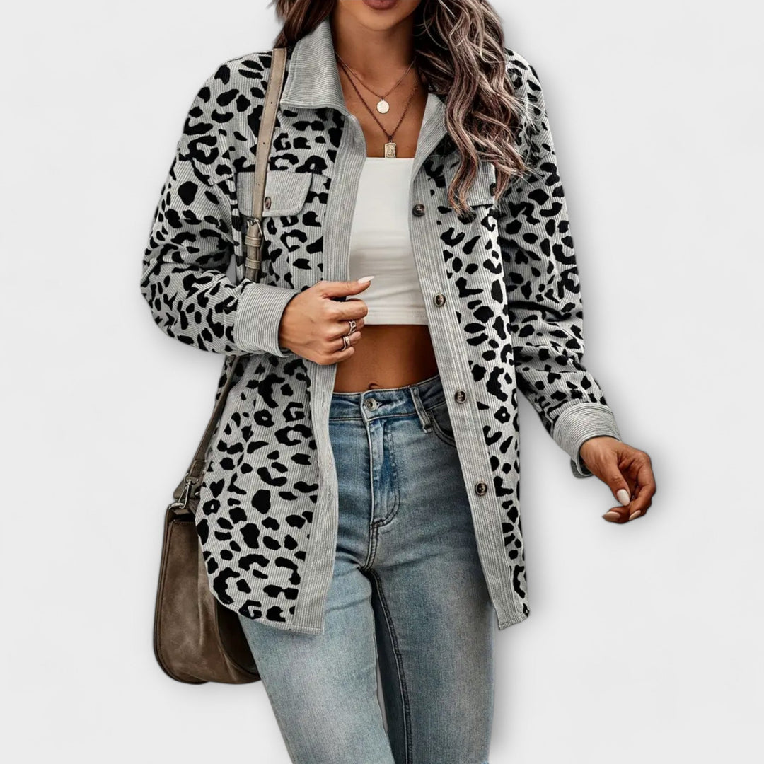 Margot Biarritz - Veste Casual Imprimée Léopard
