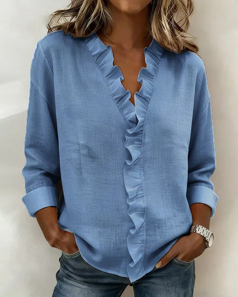 Margot Biarritz - Blouse à volants Susan
