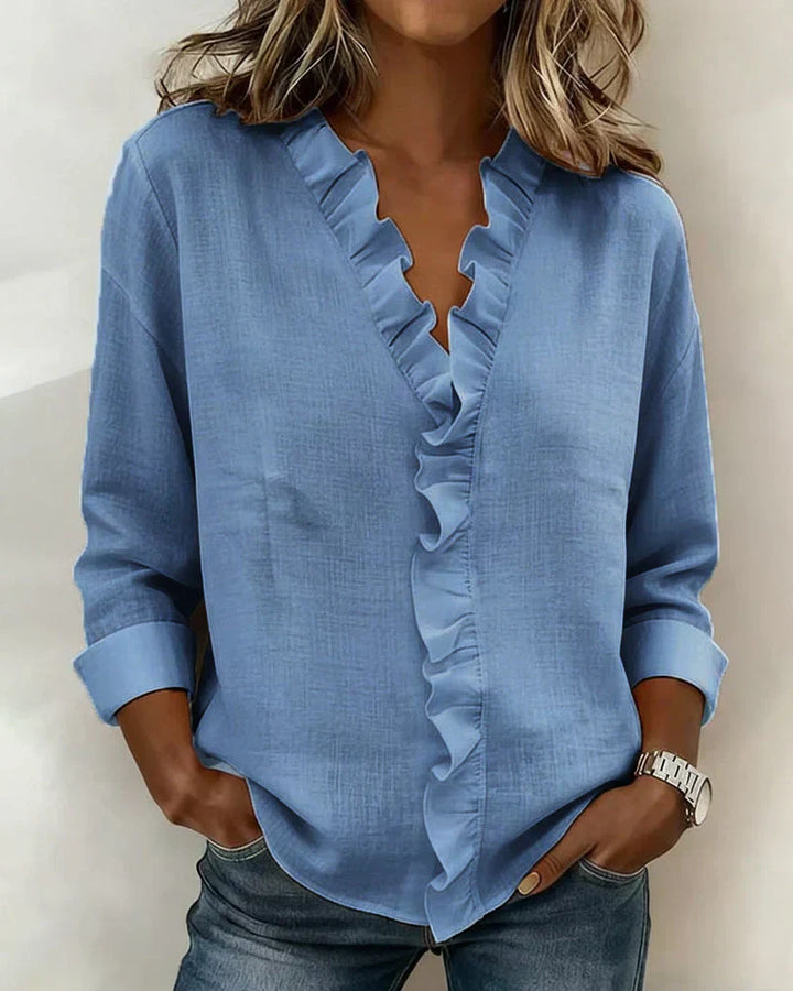 Margot Biarritz - Blouse à volants Susan