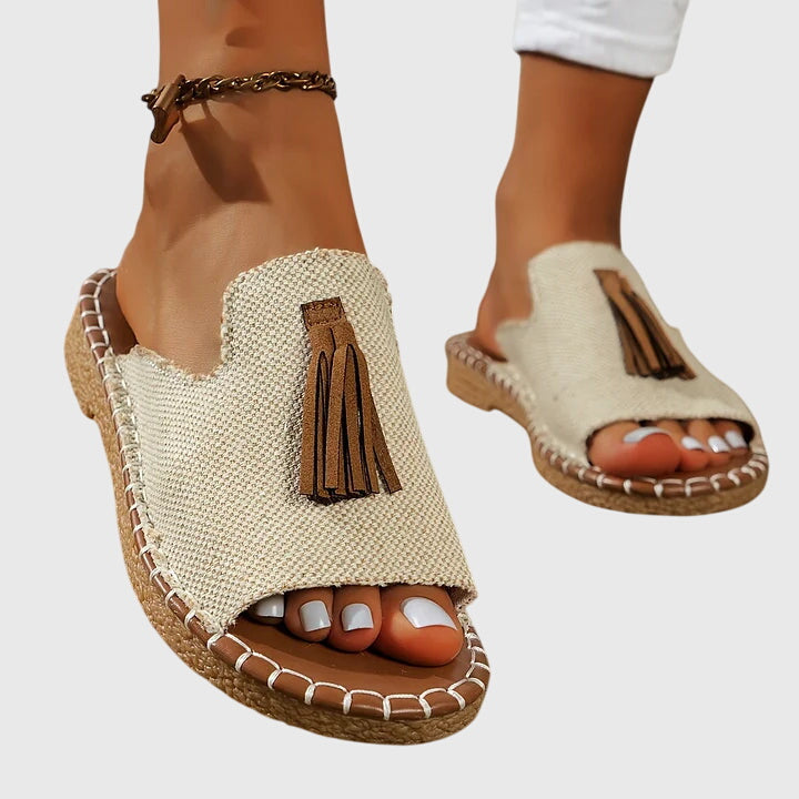 Margot Biarritz - Sandales bohèmes à pompons Nathalie