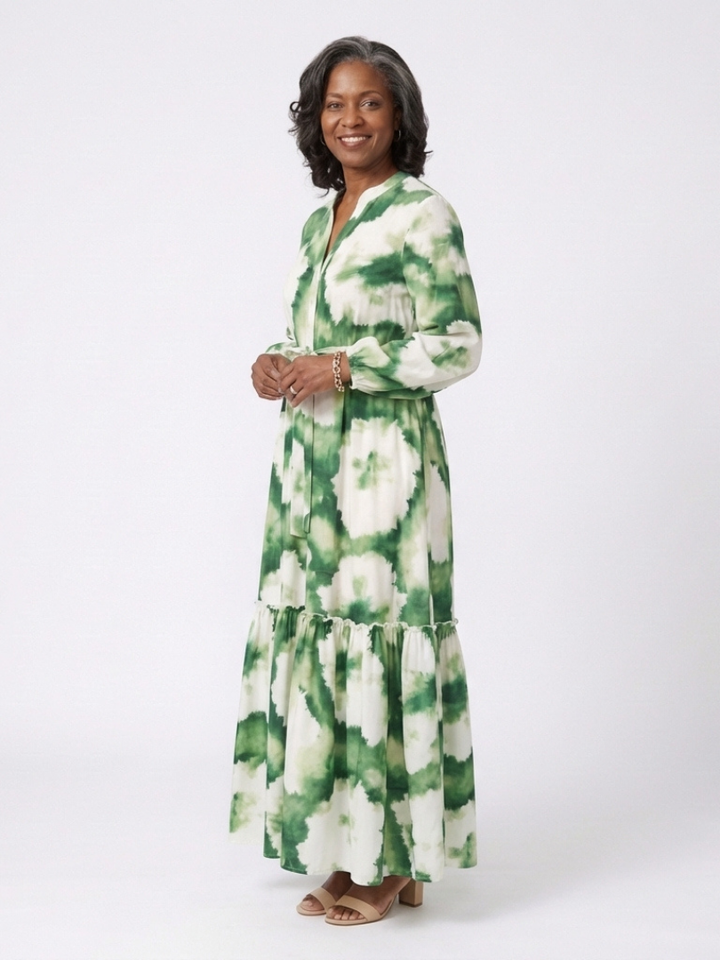 Margot Biarritz - Robe Maxi à Manches Longues Sabine