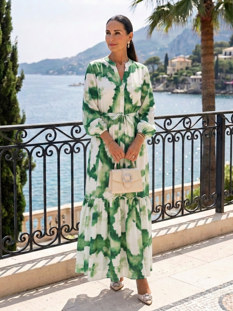 Margot Biarritz - Robe Maxi à Manches Longues Sabine