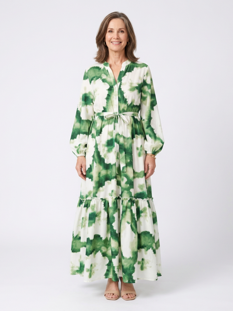 Margot Biarritz - Robe Maxi à Manches Longues Sabine