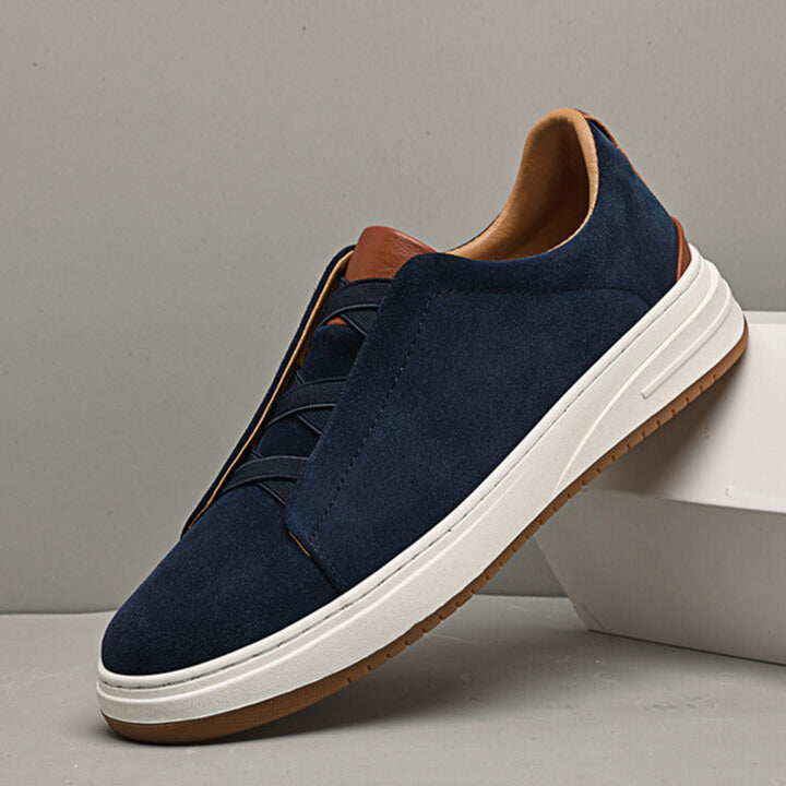 Margot Biarritz - Chaussures slip-on en daim pour homme