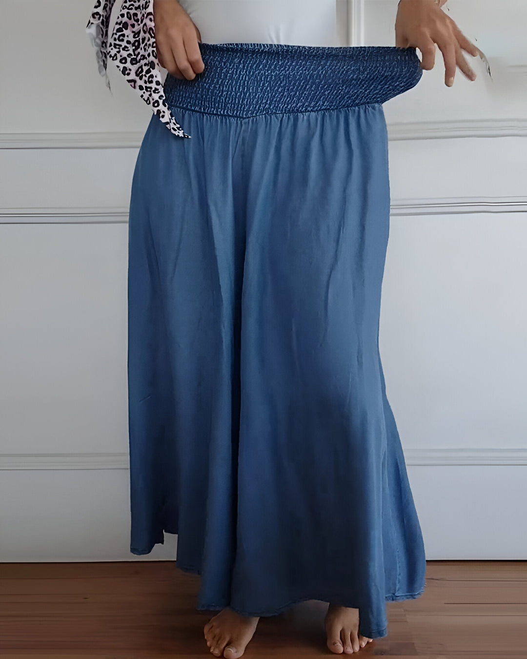 Margot Biarritz - Pantalon large femme taille smockée