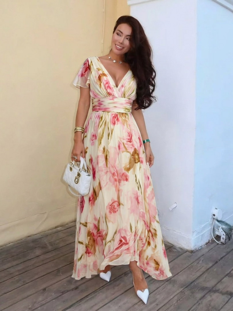 Margot Biarritz - Robe Maxi Fleurie Elara