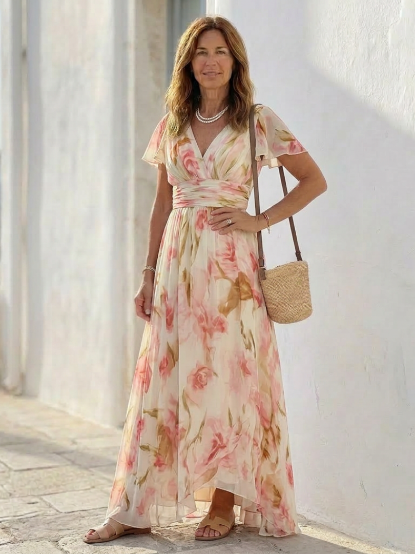 Margot Biarritz - Robe Maxi Fleurie Elara
