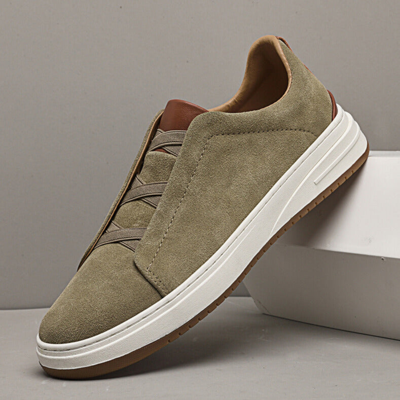Margot Biarritz - Chaussures slip-on en daim pour homme