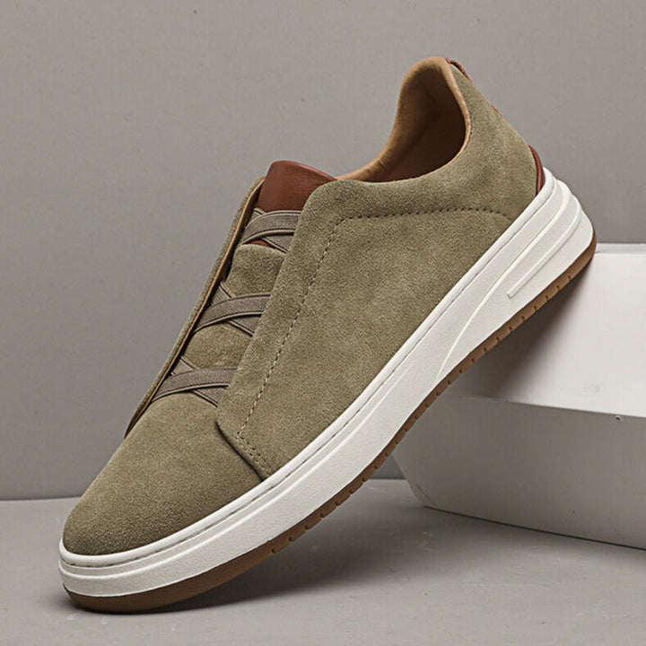 Margot Biarritz - Chaussures sans lacets en daim pour homme