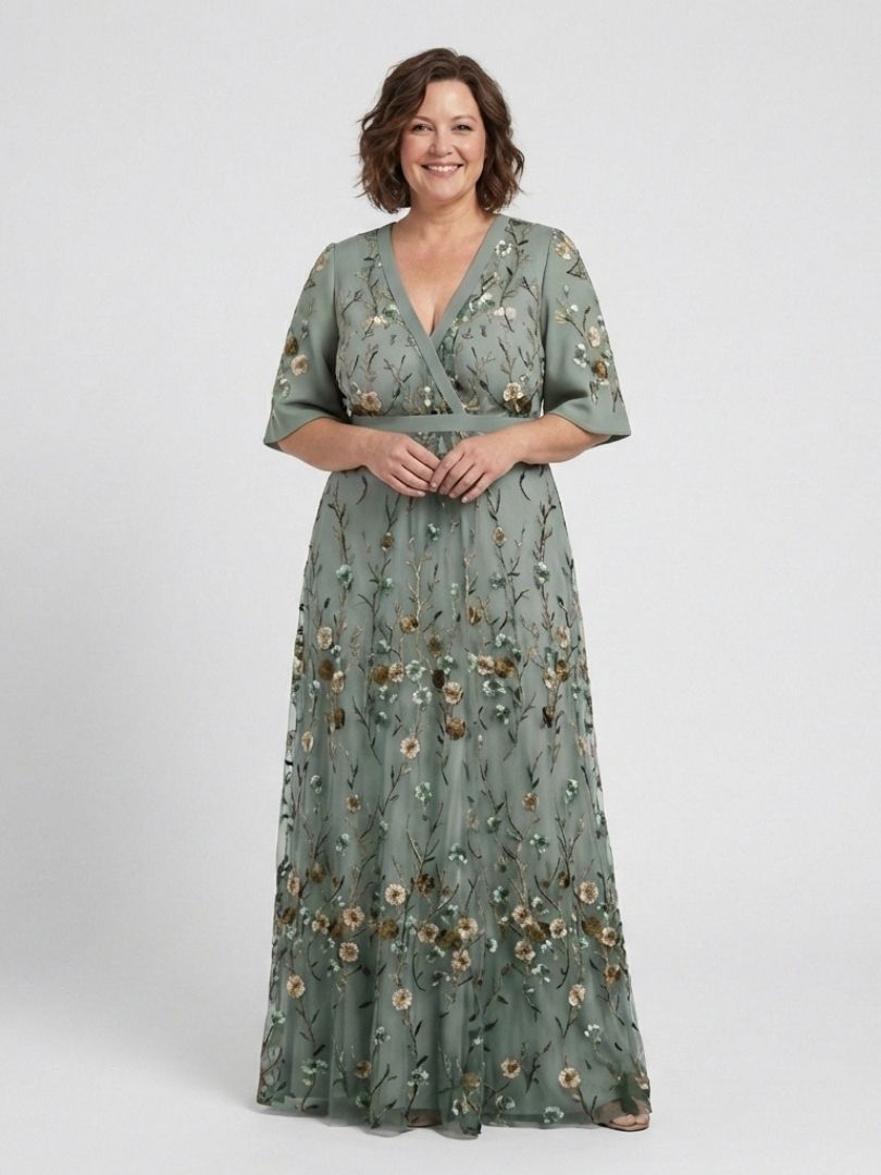 Margot Biarritz - Robe Maxi à Manches Courtes Evadne