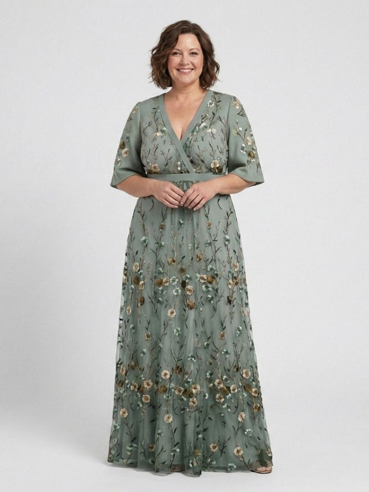 Margot Biarritz - Robe Maxi à Manches Courtes Evadne