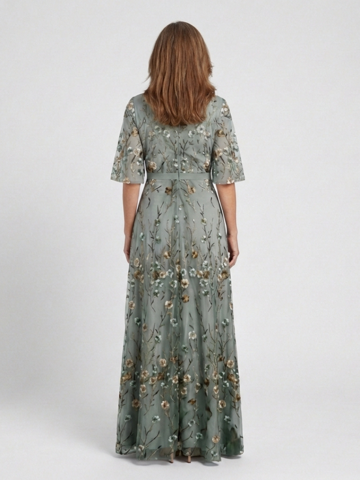 Margot Biarritz - Robe Maxi à Manches Courtes Evadne