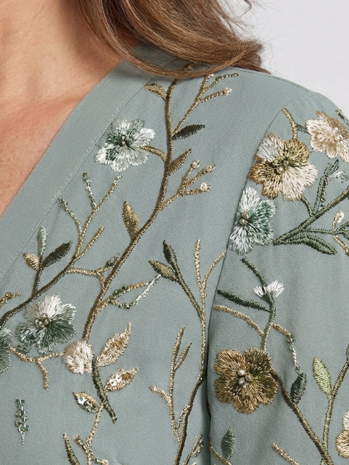Margot Biarritz - Robe Maxi à Manches Courtes Evadne