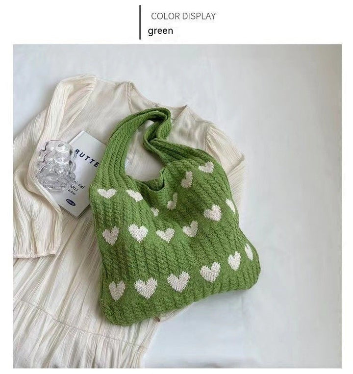 Margot Biarritz - Sac en tricot en forme de cœur