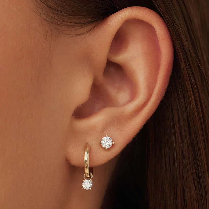 Margot Biarritz - Boucles d'oreilles en pierre de lune