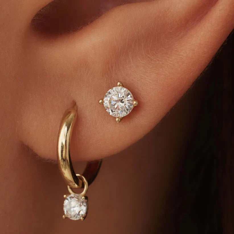 Margot Biarritz - Boucles d'oreilles en pierre de lune