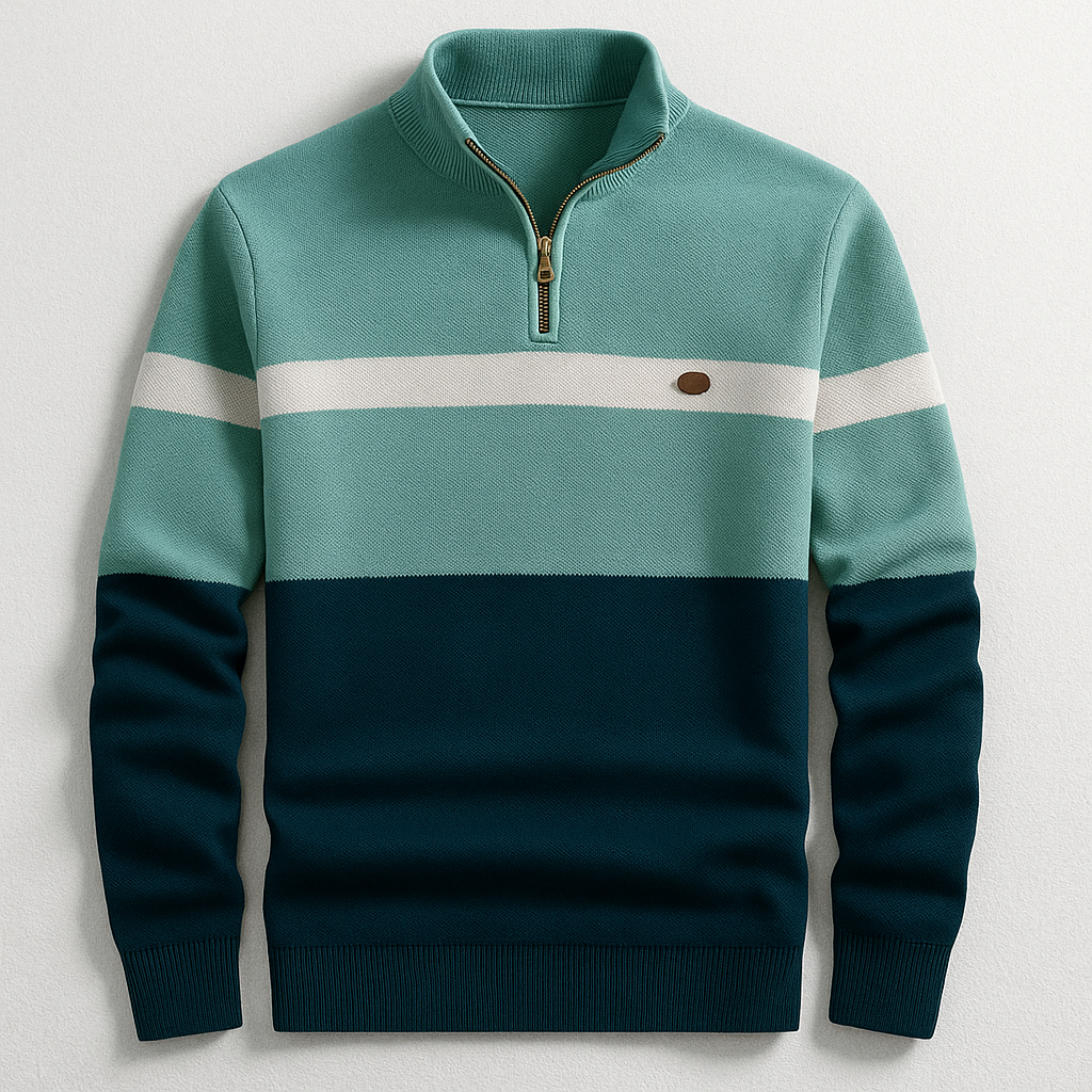 Margot Biarritz - Pull homme avec zip au col