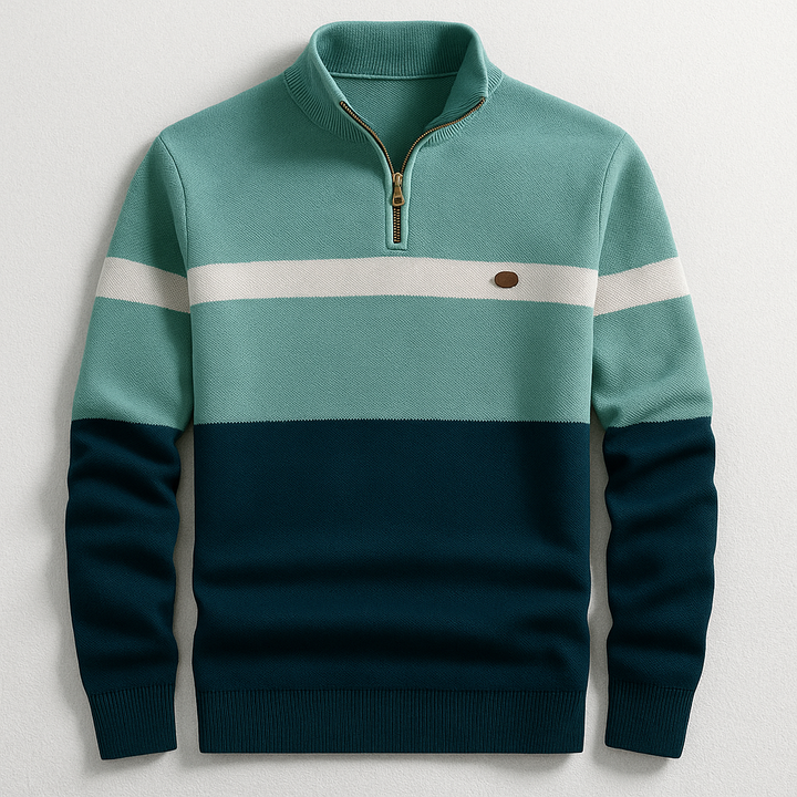 Margot Biarritz - Pull homme avec zip au col