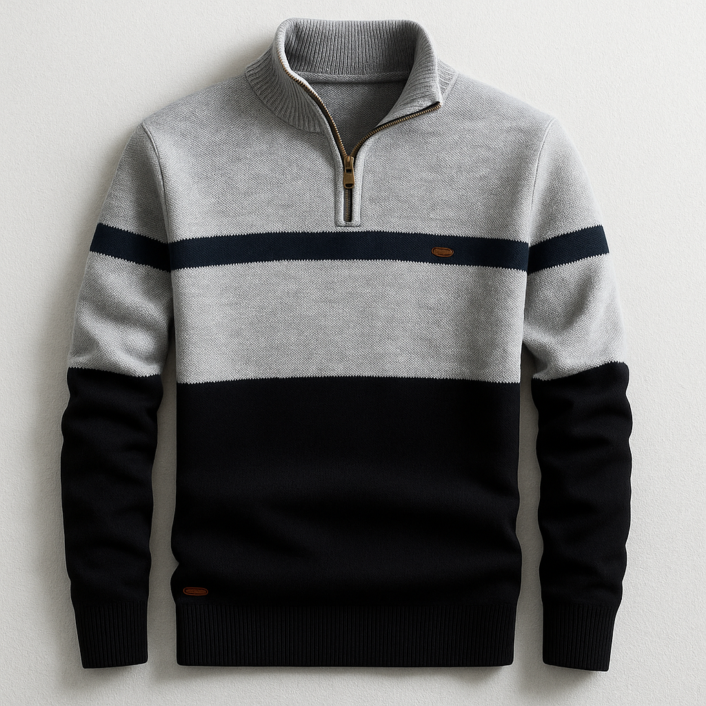 Margot Biarritz - Pull homme avec zip au col