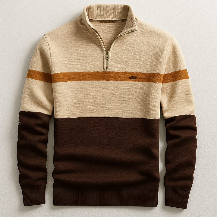 Margot Biarritz - Pull homme avec zip au col