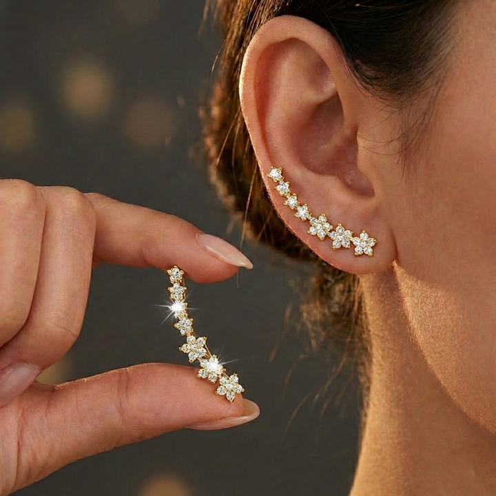 Margot Biarritz - Boucles d'oreilles florales intemporelles