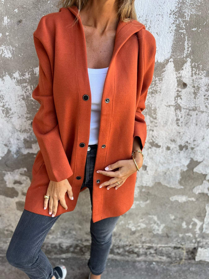 Margot Biarritz - Gilet long chic avec capuche