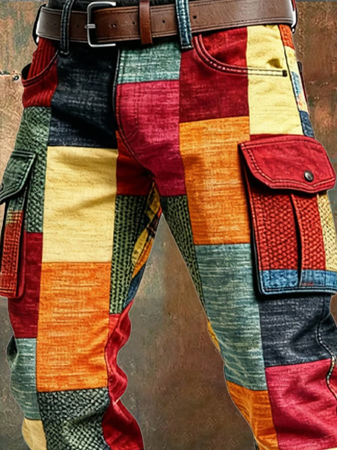 Margot Biarritz - Pantalon cargo patchwork