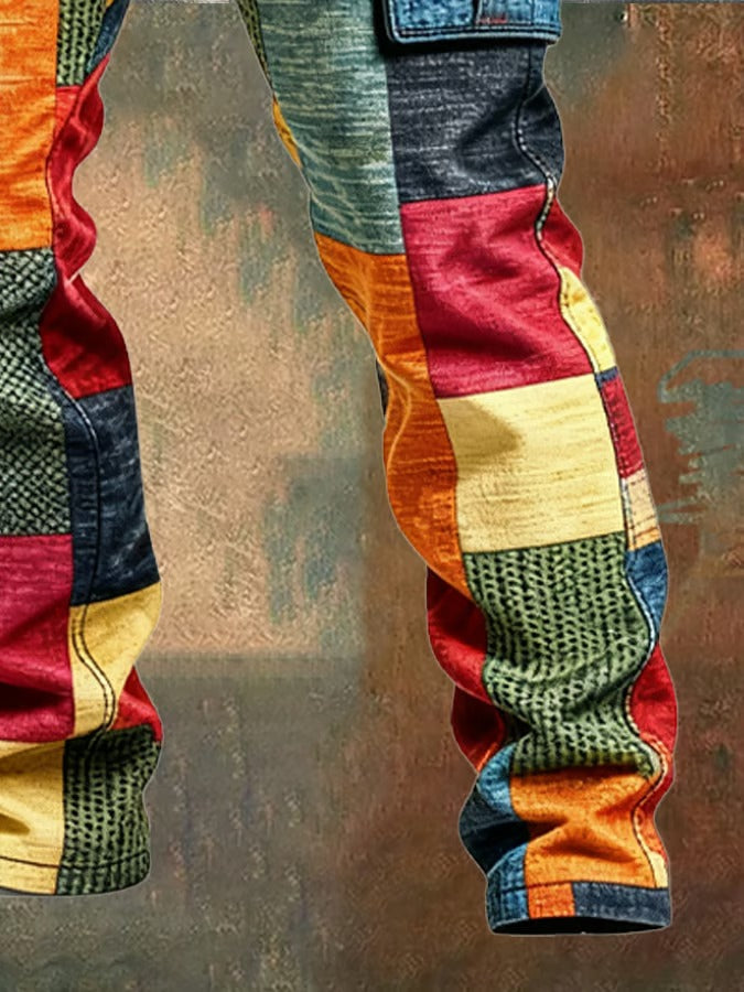 Margot Biarritz - Pantalon cargo patchwork