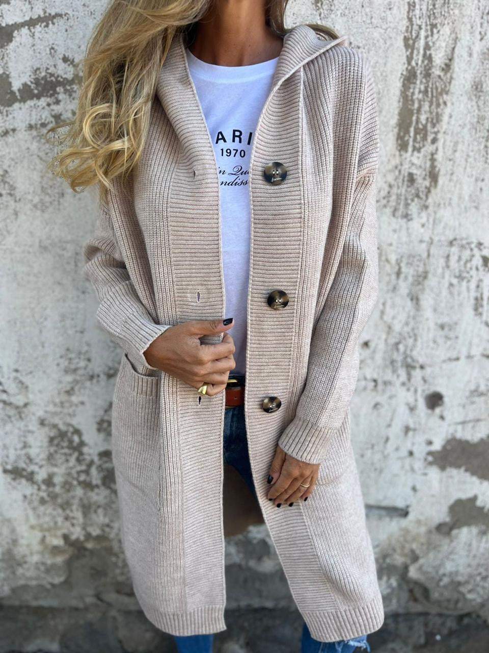 Margot Biarritz - Manteau en maille long et élégant